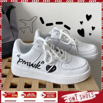 Giày thể thao nữ Ulzzang đế bằng cao 4cm màu đen trắng/xanh/kẹo ngọt/vàng cá tính mẫu mới năng động hot đẹp