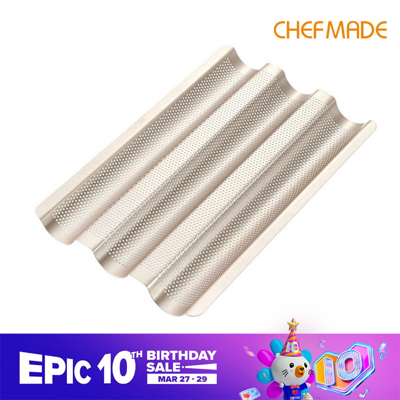 CHEFMADE 15-Inch Baguette Pan Non-stick Ultra