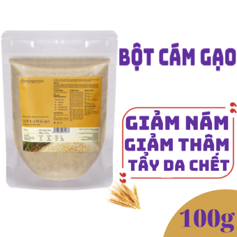 Bột Cám Gạo Nguyên Chất 100% Đắp Mặt Nạ Dưỡng Da Ngừa Mụn MILAGANICS 100 Gram (Túi ZIP) - Đ3