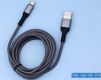 Cáp Micro 2m Xmobile DR-M03 Xám hàng trưng bày đẹp mới 98-99% chính hãng 100% bảo hành 12 tháng