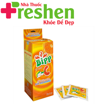 Kẹo ngậm Bipp C vị cam, bổ sung vitamin C tăng sức đề kháng, thơm miệng