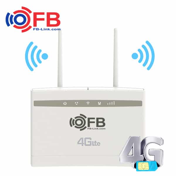 Router Wifi 4G LTE FB-Link CPE-V01 (2 anten, chuyên dùng xe khách, 32 user, 2LAN)