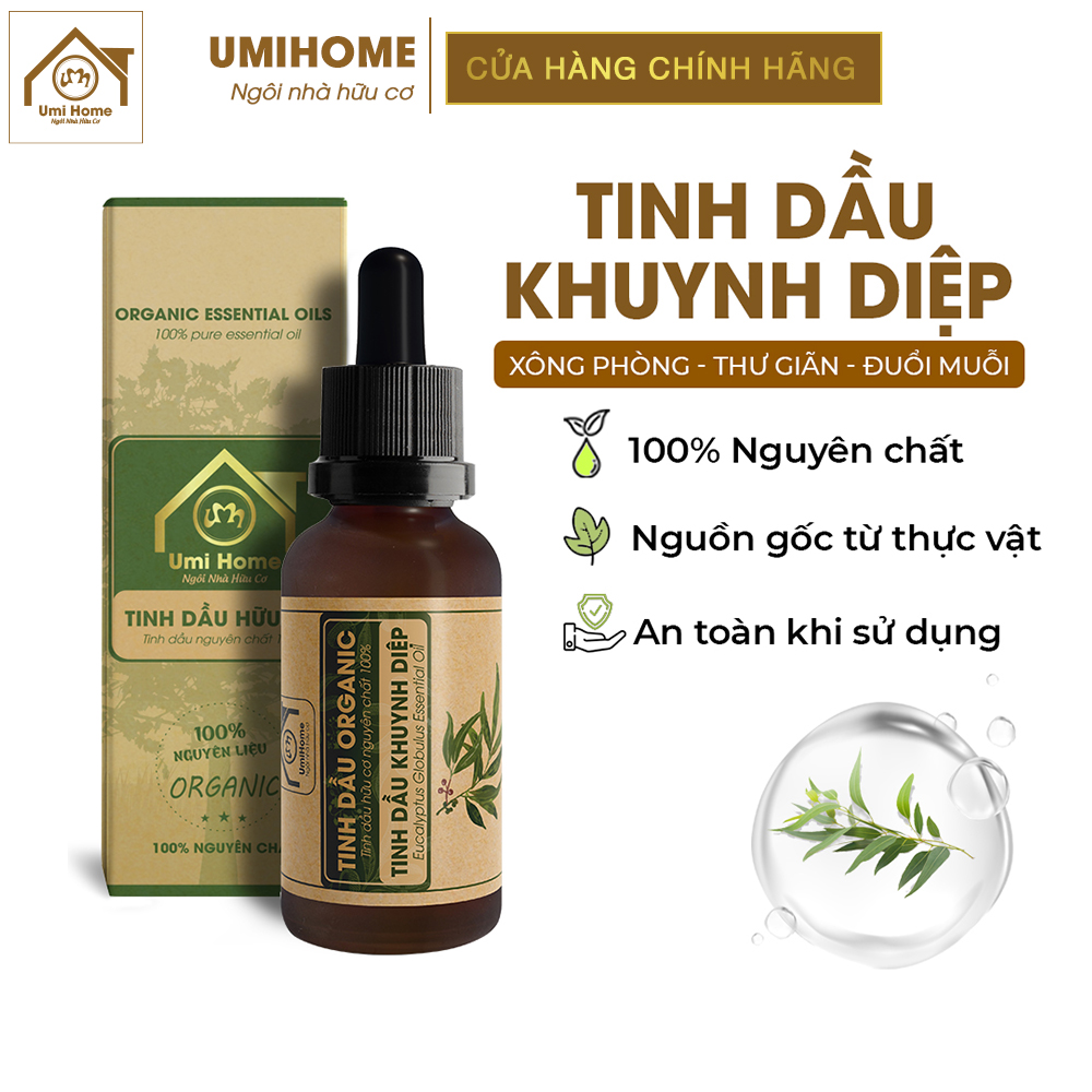 Tinh dầu khuynh diệp hữu cơ umihome 10ml nguyên chất