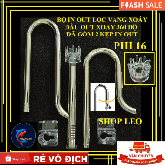 BỘ IN OUT INOX PHI 16 LỌC VÁNG "XOAYin - Đầu Out Xoay - in out WYIN cao cấp - HỒ THỦY SINH - BỂ CÁ - phụ kiện thủy sinh - shopleo