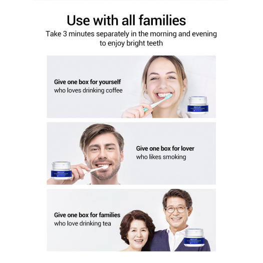 BREYLEE Bột Tẩy Trắng Răng Kem Đánh Răng Nha Khoa Dụng Cụ Răng Trắng Sạch Vệ Sinh Răng Miệng Bàn Chải Đánh Răng Gel Loại Bỏ Mảng Bám Vết Bẩn Teeth Whitening White Pearl Powder 30G