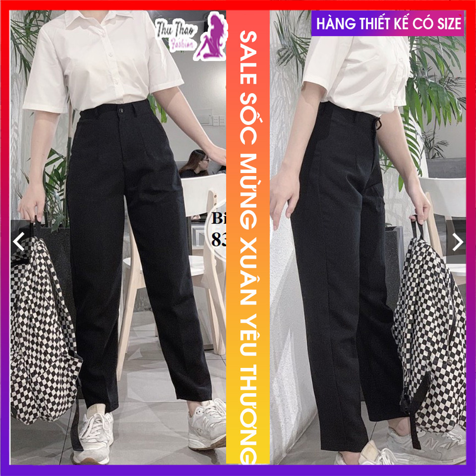 [Duy nhất 20H 10.11 - 13.11, Mua 2 giảm 10%] [Quần Tây BAggy Nữ Học Sinh Cạp Cao Siêu Hack Dáng] Vải Vitex Mềm Mướt Co Giãn.