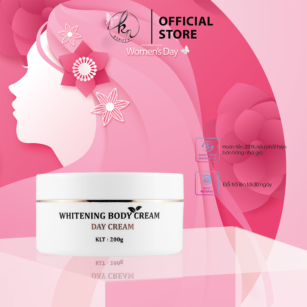 Kem Body bơ Trắng Da Toàn Thân KN Beauty Body  White Cream 200gr( tặng gel rửa tay lamcosme)