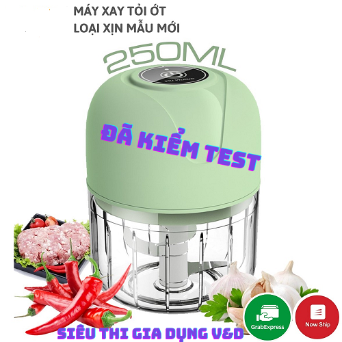 [ BẢO HÀNH 6 THÁNG ] Máy xay mini gia vị tỏi ớt, đồ ăn dặm cho bé dung tích 250ml mới, công suất 300W, sạc điện cổng usb tiện dụng, màu sắc hot trend, giao nhanh toàn quốc