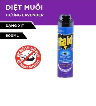 RAID Bình xịt muỗi Hương Lavender 600ML - DN