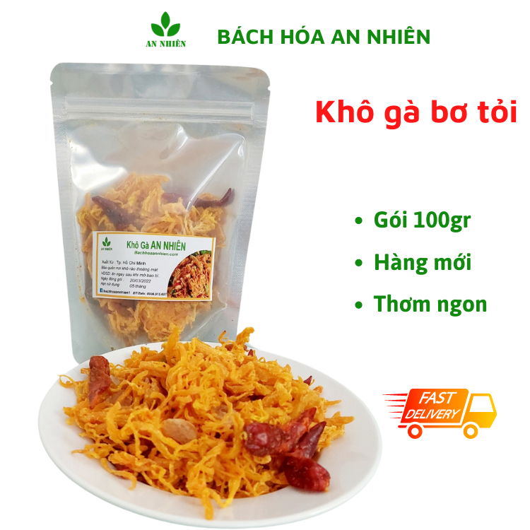 100gr khô gà bơ tỏi thơm ngon An Nhiên