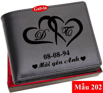 Ví Nam Da Bò Khắc hình, Ví khắc tên, ví nam