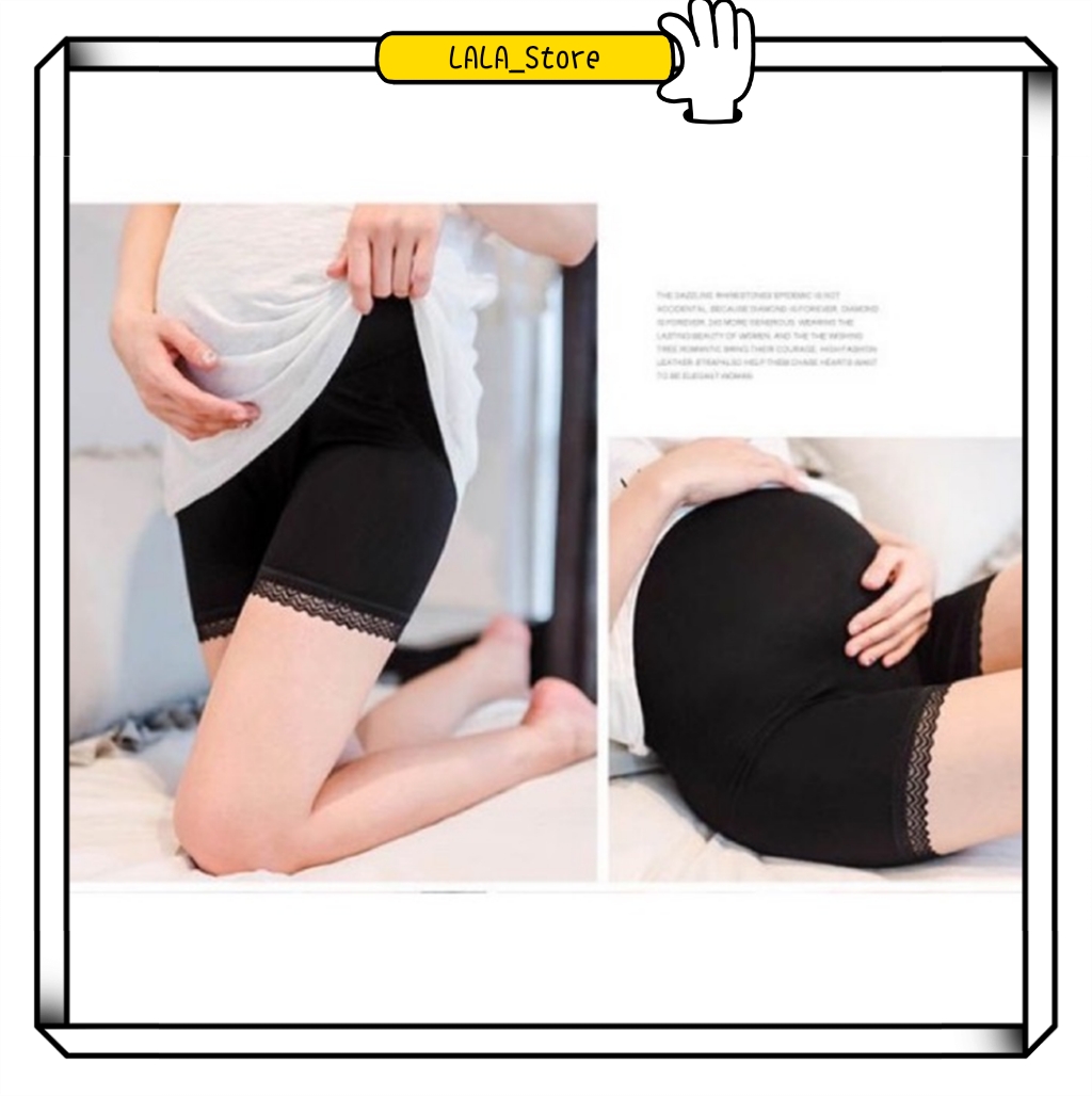 Quần đùi bầu mặc trong váy pha ren chất liệu cotton siêu mát siêu co giãn