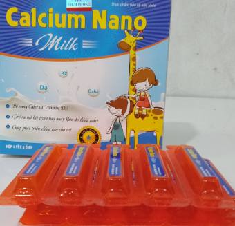 Siro bổ sung canxi giúp trẻ cao lớn CANXI NANO Milk ( hộp 20 ống)