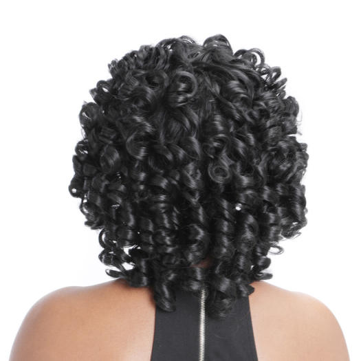 Mũ Đội Đầu Tóc Giả Nữ Châu Phi, Tóc Giả Xoăn Rộng Lớn Thực Tế Màu Đen, Mũ Đội Đầu Ngắn Phụ Kiện Đội Đầu Tóc Xoăn Ngắn