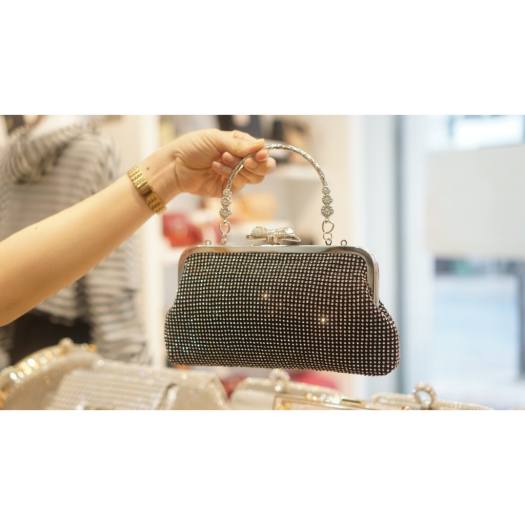 Bóp đi tiệc đính Đá Quai Xách 317.