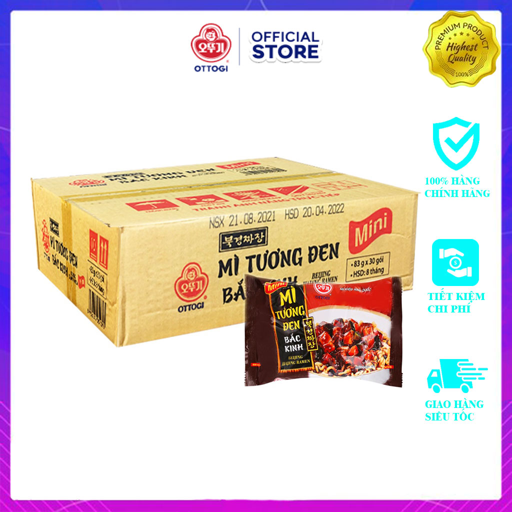 [THÙNG 30 GÓI] Mì Tương Đen Bắc Kinh Ottogi 83g