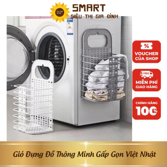 Giỏ Đựng Đồ Thông Minh Gấp Gọn Việt Nhật - Giỏ Treo Tường Đựng Quần Áo Đồ Dùng Nhà Tắm - Kệ Treo Cạnh Máy Giặt