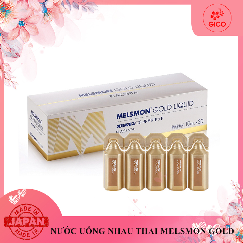 Nước uống nhau thai heo Melsmon Gold Nhật Bản