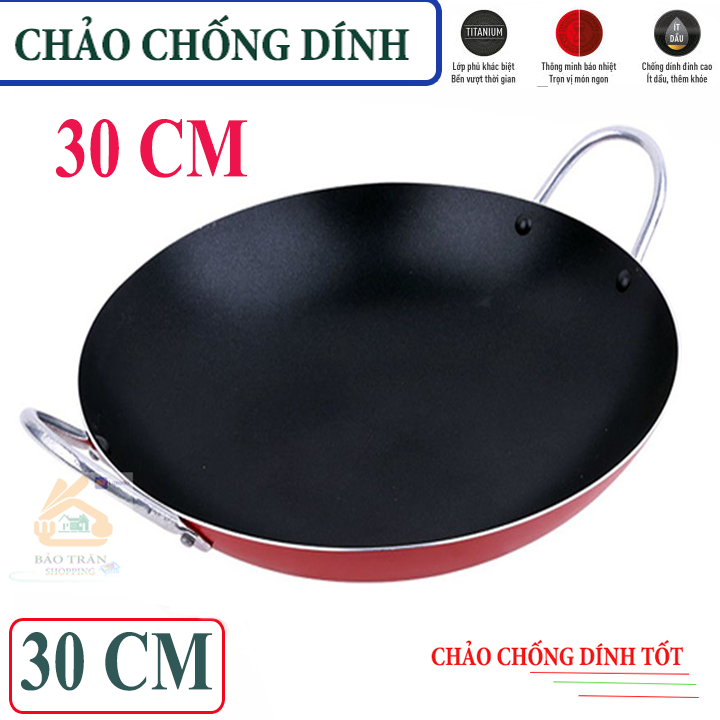 [SIÊU SALE - 34 CM] Chảo chống dính 2 quai sâu lòng Kyofa 34cm bảo hành 14 NGÀY - Hàng Việt Nam sơn tĩnh điện chịu nhiệt tốt