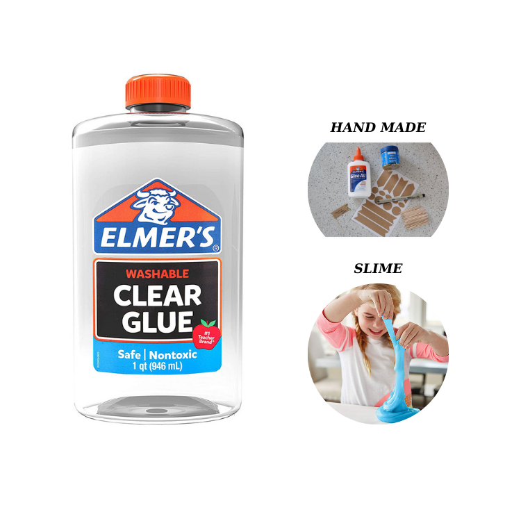 Keo dán trong suốt Elmer's Washable Clear Glue 946ml