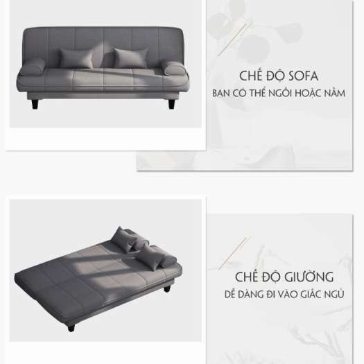 Ghế - Ghế sofa phong cách Hàn Quốc - Giường Sofa Rộng 1m x Dài 1m2 Gấp Gọn Thành Ghế  Đa Năng