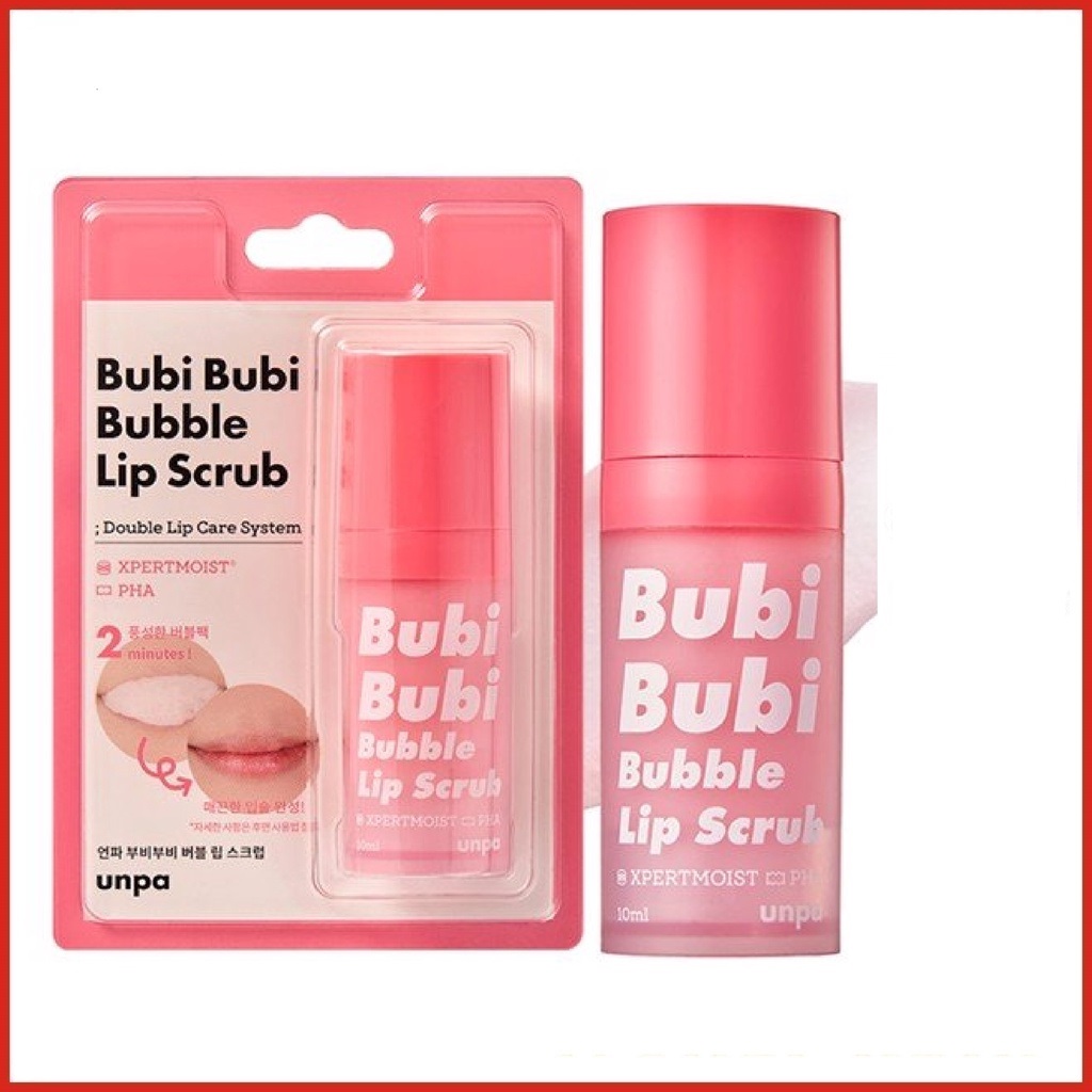Tẩy da chết sủi bọt thải độc môi bubi bubi bubble lips crub 10ml