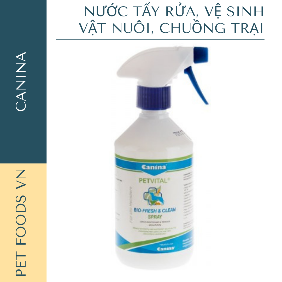 Nước tẩy rửa, vệ sinh vật nuôi, chuồng trại CANINA Petvital Bio Fresh & Clean
