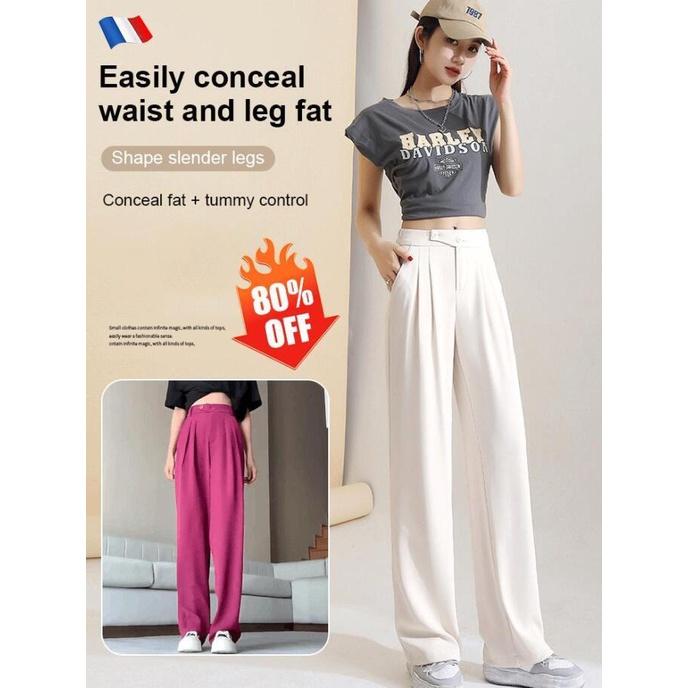 Figure-flattering Versatile High-waisted Wide Leg Trousers - Best Price in  Singapore - Mar 2024