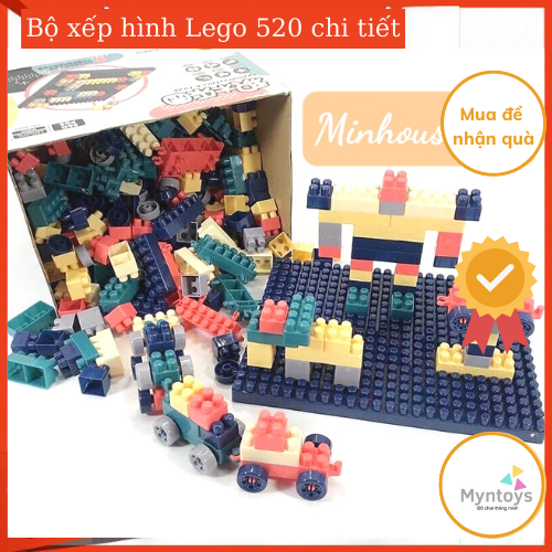[HÀNG CAO CẤP LOẠI 1 FREESHIP]Đồ Chơi Xếp Hình LEGO 520 chi tiết cho bé thỏa sức sáng tạo, Giải trí kích thích trí não ( nói không với điện thoại và máy tính)