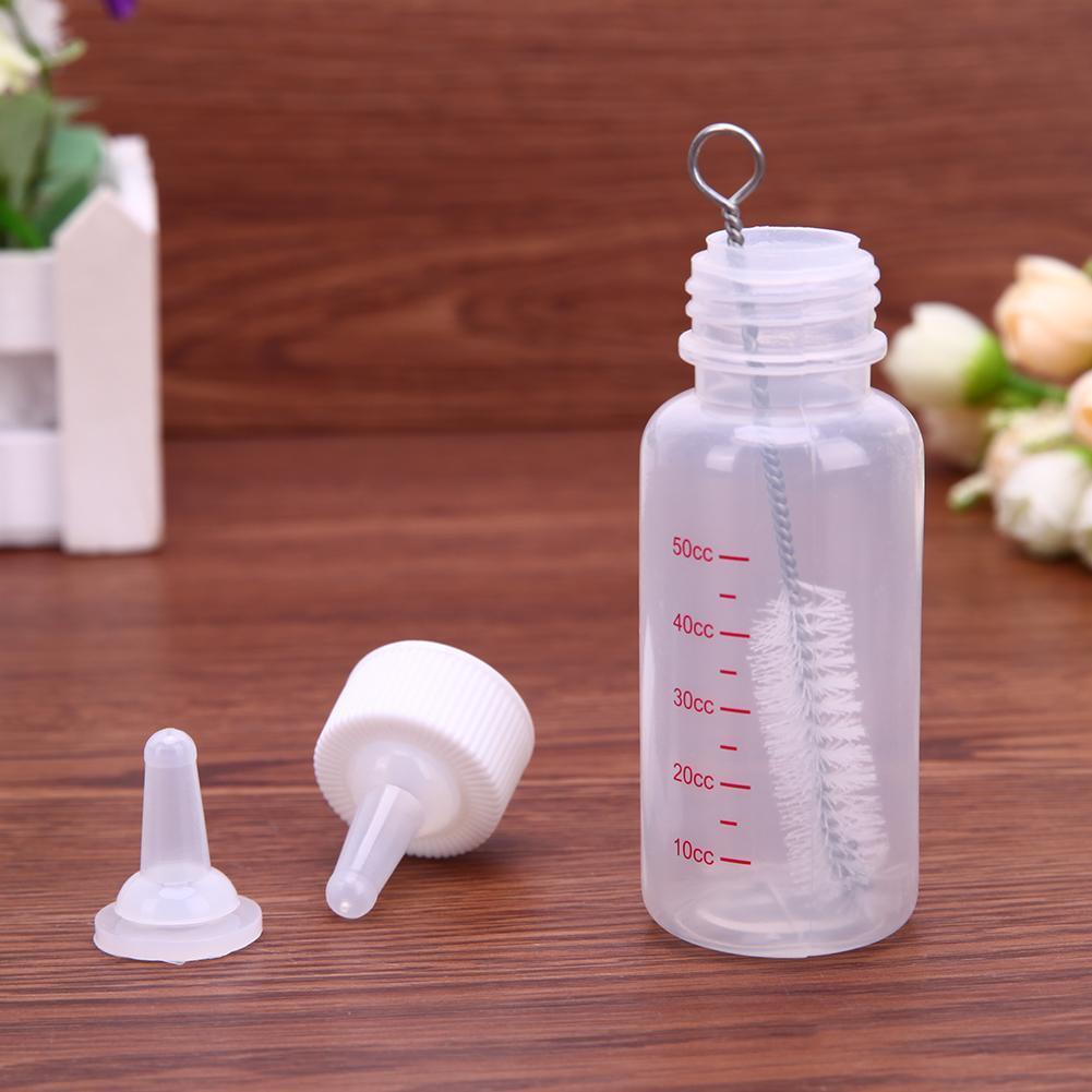 Puppy Kitten Feeding Bottle Nursing Water Milk Feeder W Cleaning