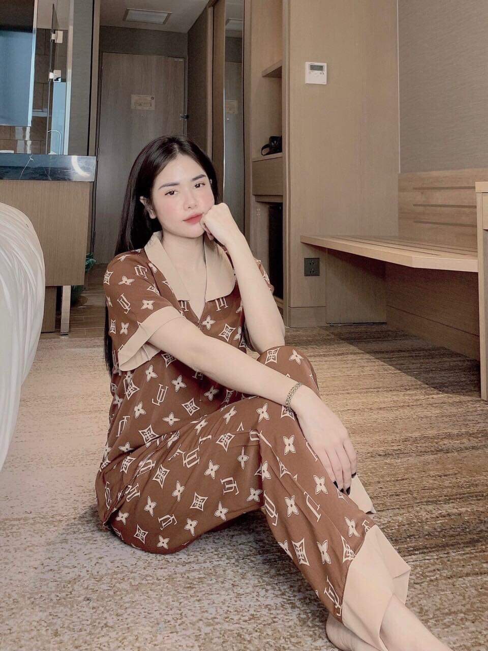 Đồ bộ pijama tiểu thư mặc nhà lụa cao cấp