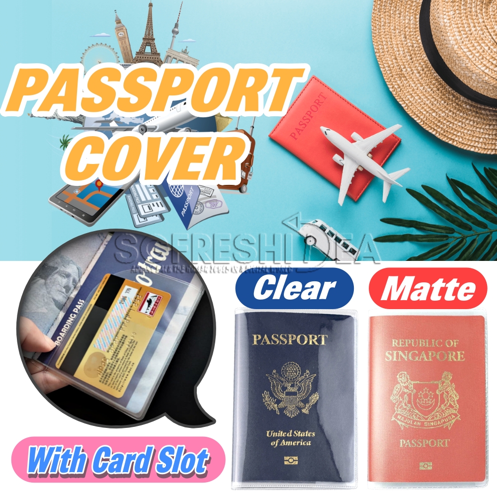 Buri clear passport cover case holder