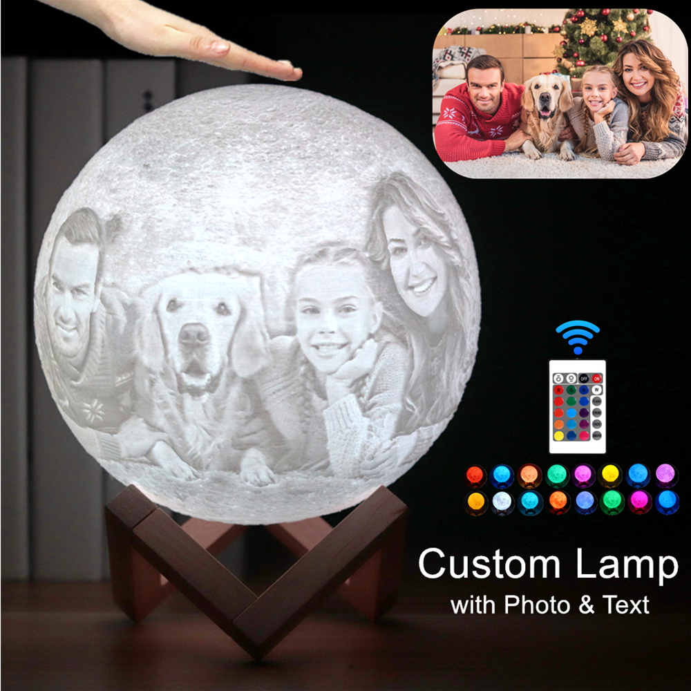 personalized 3d photo moon lamp