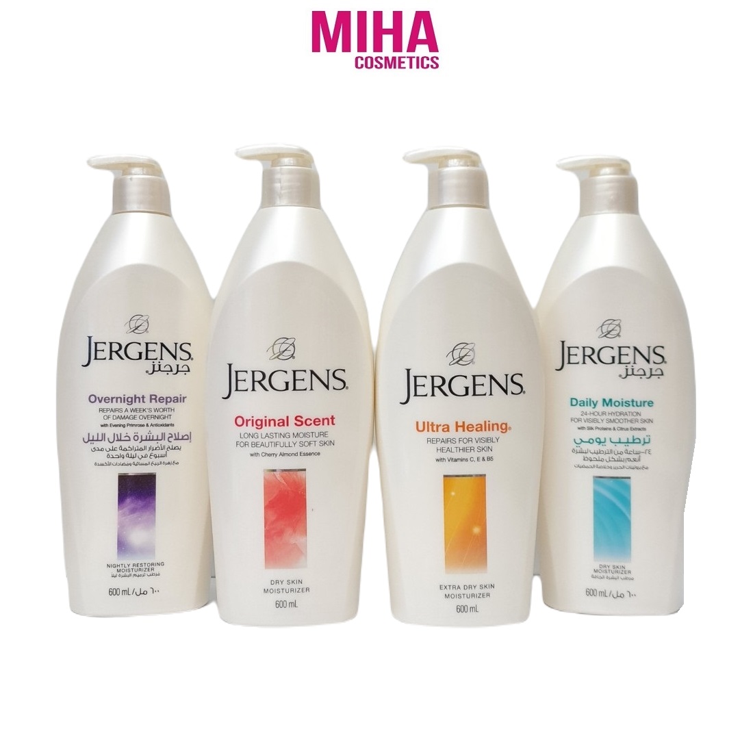 Sữa Dưỡng Thể Dưỡng Ẩm Sáng Da Mềm Mịn Jergens 600ml USA