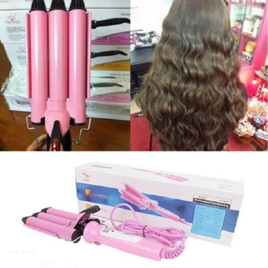 MÁY BẤM TÓC GỢN SÓNG, máy tạo kiểu uốn xoăn sóng nước,máy làm xoăn sóng 3 TRỤC phong cách hàn quốc