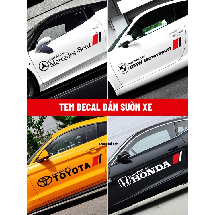 Tem dán sườn xe ô tô thể thao - Tem dán ô tô logo hãng xe 567221
