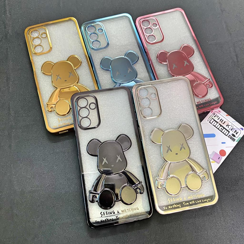 Ốp lưng samsung a13 5g - a04s gấu bearbrick viền xi màu