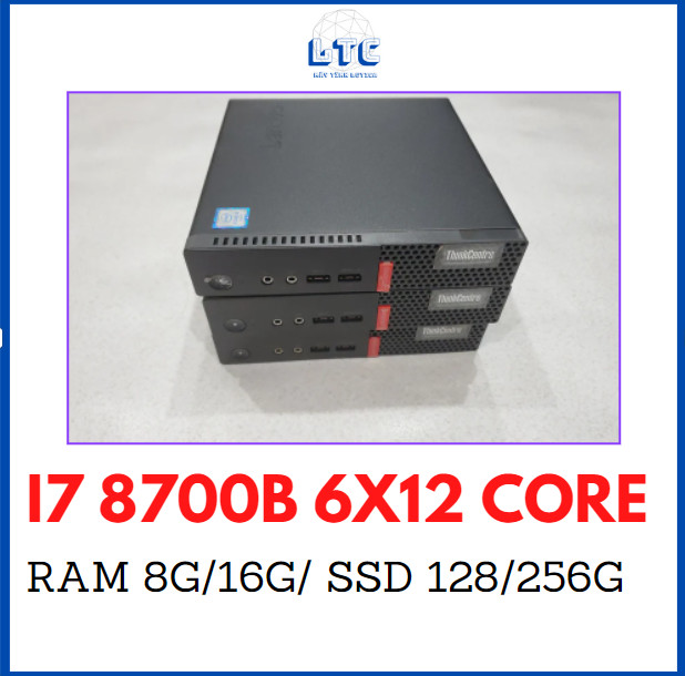 Máy tính mini pc lenovo m710q nhỏ gọn/i7 8700b 6x12 luồng/ram 8g/ssd 128g/máy tính học online/máy tv box 4k