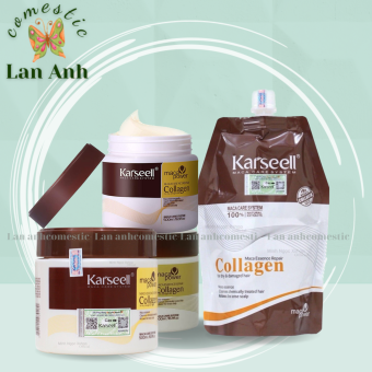 Kem ủ tóc Collagen Karsell Dầu hấp tóc Collagen Karsell Kem hâp phục hồi tóc hư tổn Dầu ủ tóc mềm mượt