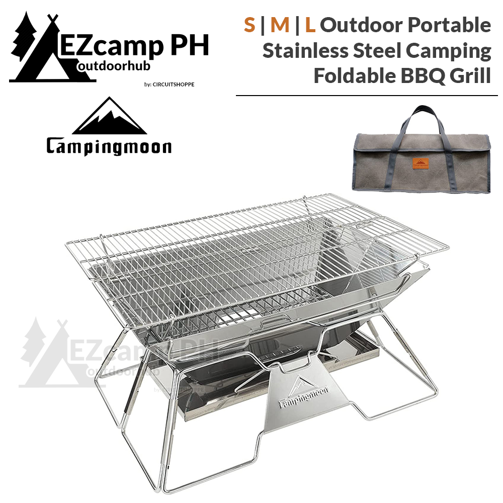 CAMPINGMOON Portable Stainless Steel BBQ Grill - X-Mini Series