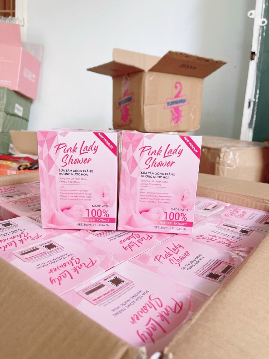 Sữa tắm xông trắng lady pink shower