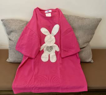 Áo thun form rộng tay lỡ thun cotton khô đáp thêu chú thỏ xinh xắn đáng yêu nhiều màu sắc freesize áo giấu quần bán chạy siêu hot giá rẻ quần áo thời trang giá kho sỉ