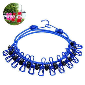 Dây phơi quần áo thông minh có 12 móc kẹp  Màu ngẫu nghiên