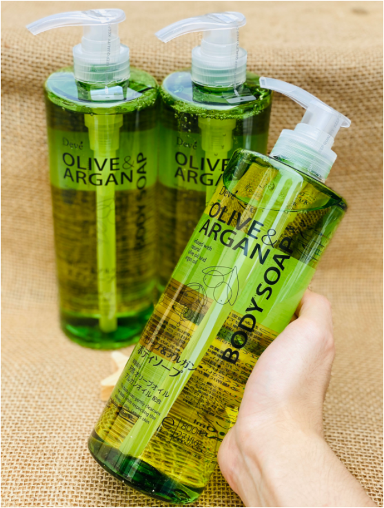 Sữa tắm chiết xuất từ Argan và dầu Oliu Deve 800ml - Hàng nội địa Nhật Bản