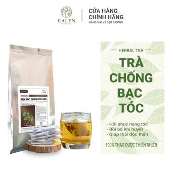 Trà mọc tóc CALEN, Chống bạc tóc, tóc hoa râm, hỗ trợ tình trạng rụng tóc và ngứa da đầu, hồi phục nang tóc bị tổn thương - Bịch 30 gói trà mọc tóc CALEN