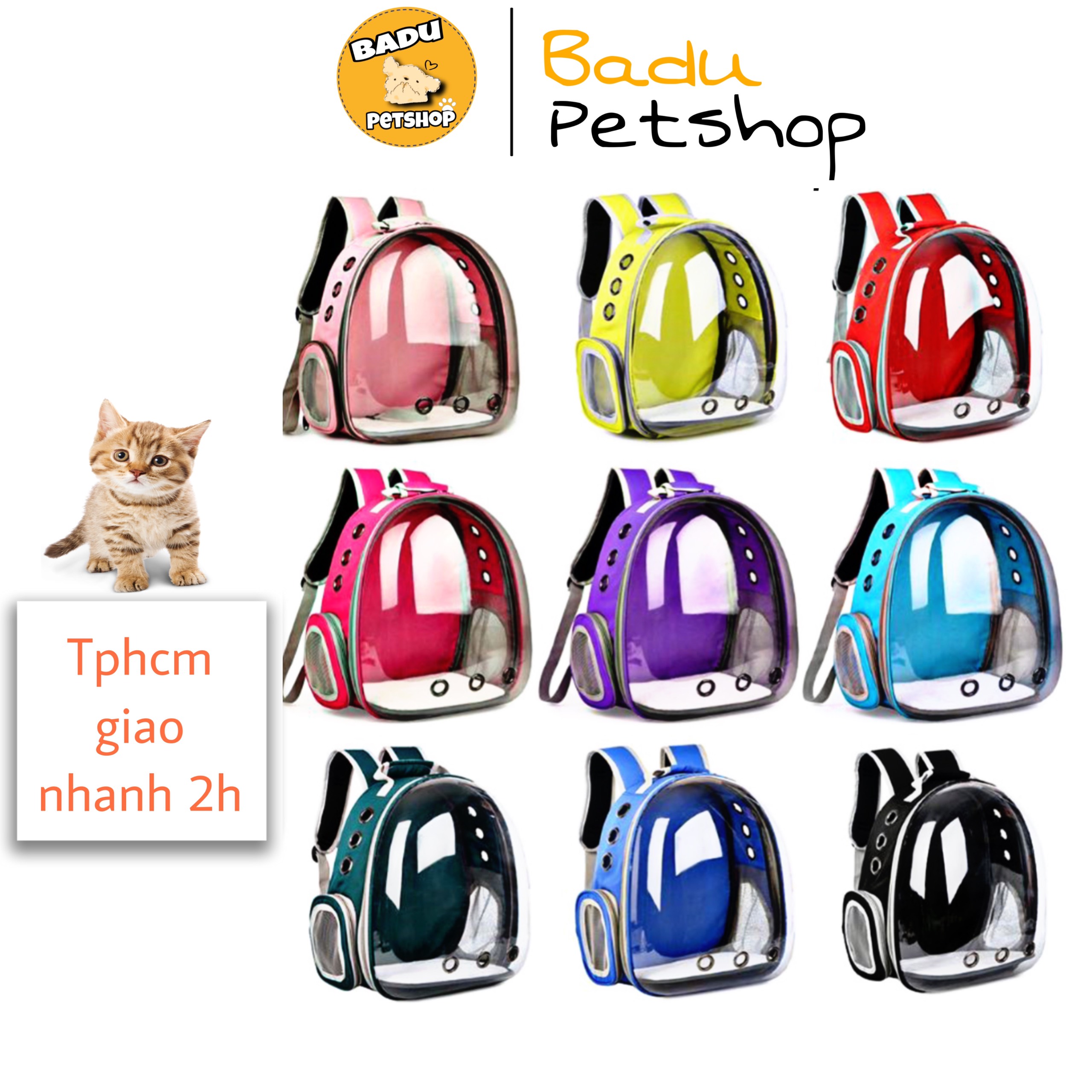 [HCM]Balo Vận Chuyển Thú Cưng - Balo Phi Hành Gia Loại 1