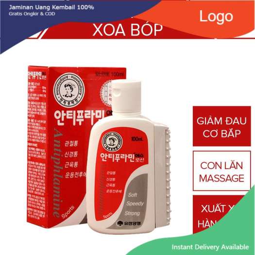 Dầu nóng xoa bóp Antiphlamine (100ml) của Hàn Quốc (màu đỏ) xịn