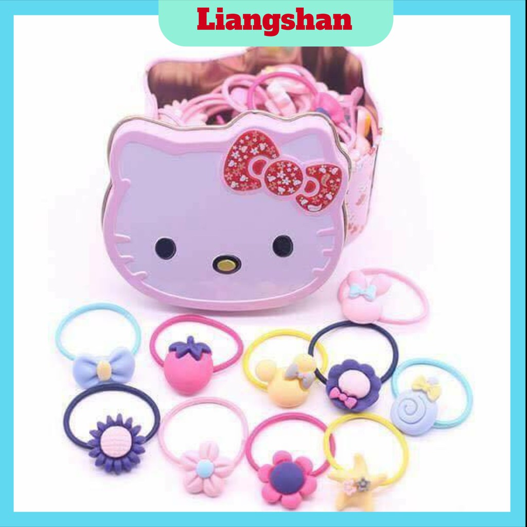 Dây buộc tóc/ hộp dây cột tóc kitty ngộ nghĩnh cho bé