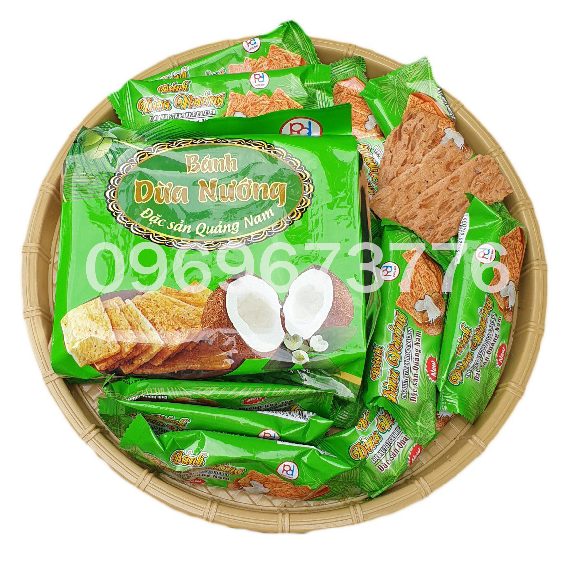 Bánh dừa nướng Phúc Đạt 180g - đặc sản Quảng Nam - đồ ăn vặt