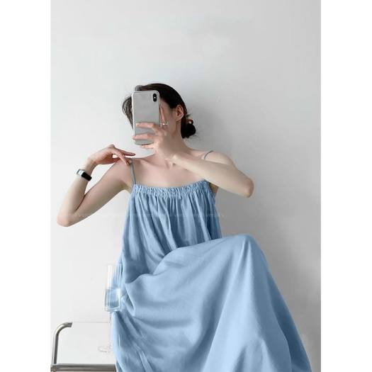 Váy Dài Váy maxi xiết eo xoè nhẹ nhàng Váy 2 dây Mẫu mới 2023 | Shopee Việt  Nam